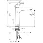 Hansgrohe Focus E2 - Mitigeur de lavabo 190 sans garniture de vidage, chrome 31518000
