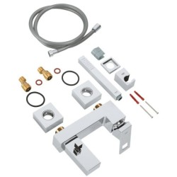 Grohe Eurocube - Mitigeur de baignoire avec accessoires, chrome 23141000
