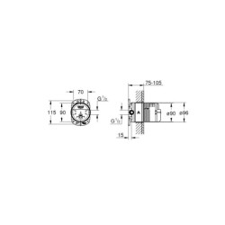 Grohe Rainshower - Corps encastré universel DN 15, chrome 26484000