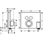 Hansgrohe Shower Select - Mitigeur thermostatique encastré pour 2 sorties, chrome 15765000