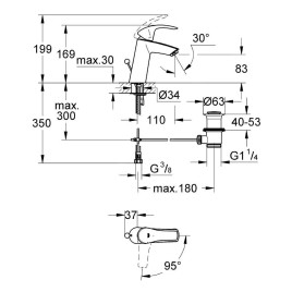 Grohe Eurosmart - Mitigeur de lavabo ES, chrome 2339310E