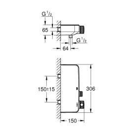 Grohe Grohtherm SmartControl - Mitigeur thermostatique de douche, chrome 34719000