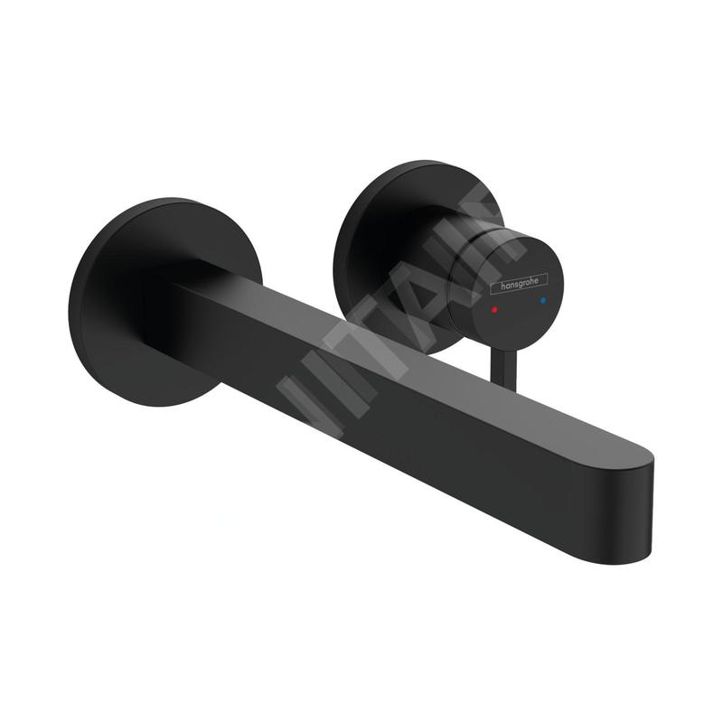 Hansgrohe Finoris - Mitigeur de lavabo encastré, installation 2 trous, EcoSmart, noir mat 76050670