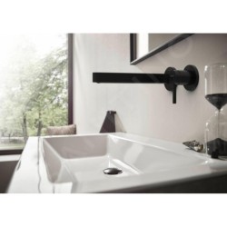 Hansgrohe Finoris - Mitigeur de lavabo encastré, installation 2 trous, EcoSmart, noir mat 76050670