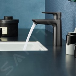 Hansgrohe Talis E - Mitigeur d'évier avec garniture de vidage, CoolStart, noir mat 71713670