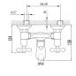 Aqualine Victoria - Mitigeur de baignoire avec accessoires, chrome VC10