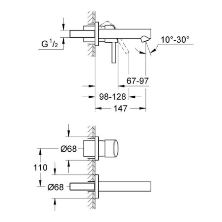 Grohe Concetto - Mitigeur thermostatique 2 trous, chrome 19575001