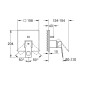 Grohe Eurocube - Mitigeur encastrable pour 2 sorties, chrome 24062000