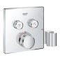 Grohe Grohtherm SmartControl - Mitigeur thermostatique encastré de baignoire à 2 sorties avec support de douche chrome 29125000 Grohe Grohtherm SmartControl - Mitigeur thermostatique encastré de baignoire à 2 sorties avec support de douche chrome 29125000