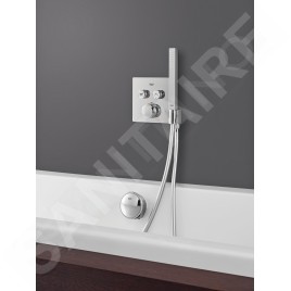Grohe Grohtherm SmartControl - Mitigeur thermostatique encastré de baignoire à 2 sorties avec support de douche chrome 29125000