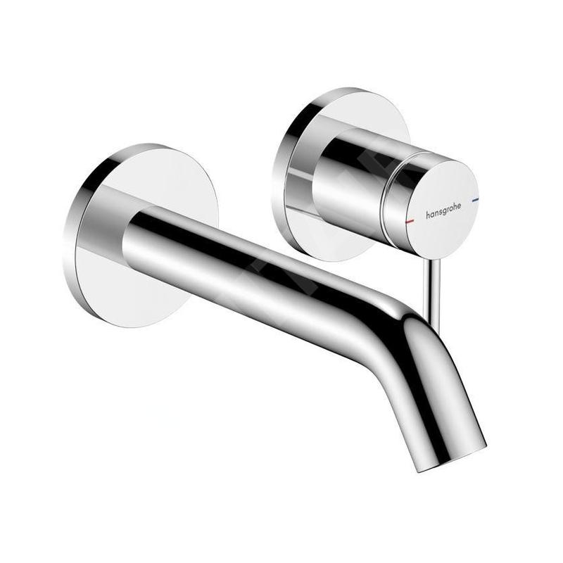Hansgrohe Tecturis S - Mitigeur de lavabo encastré, avec vidage,  installation à 2 trous, EcoSmart, chrome 73350000