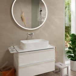 Hansgrohe Tecturis S - Mitigeur de lavabo encastré, avec vidage,  installation à 2 trous, EcoSmart, chrome 73350000