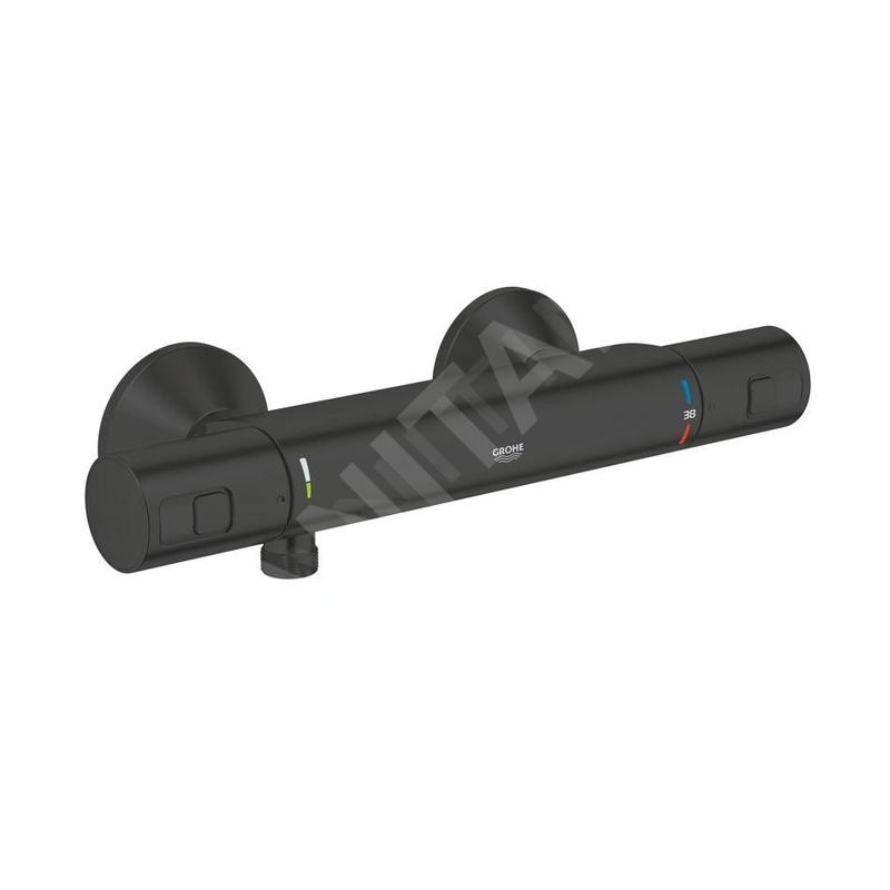 Grohe Démarrage de précision QuickFix - Mitigeur thermostatique de douche, noir mat 345942430