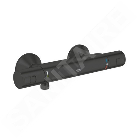 Grohe Démarrage de précision QuickFix - Mitigeur thermostatique de douche, noir mat 345942430