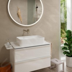 Hansgrohe Tecturis S - Mitigeur de lavabo encastré, avec vidage,  installation à 2 trous, EcoSmart, chrome 73351000