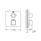 Grohe Grohtherm Cube - Mitigeur thermostatique encastré pour 2 sorties chrome 24154000