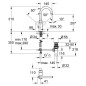 Grohe BauLoop - Mitigeur de lavabo avec vidage, chrome 23091000