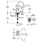 Grohe Eurosmart Cosmopolitan - Mitigeur de lavabo avec Push-Open, chrome 23933001