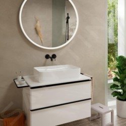 Hansgrohe Tecturis S - Mitigeur de lavabo encastré, avec vidage, installation à 2 trous, EcoSmart, noir mat 73350670