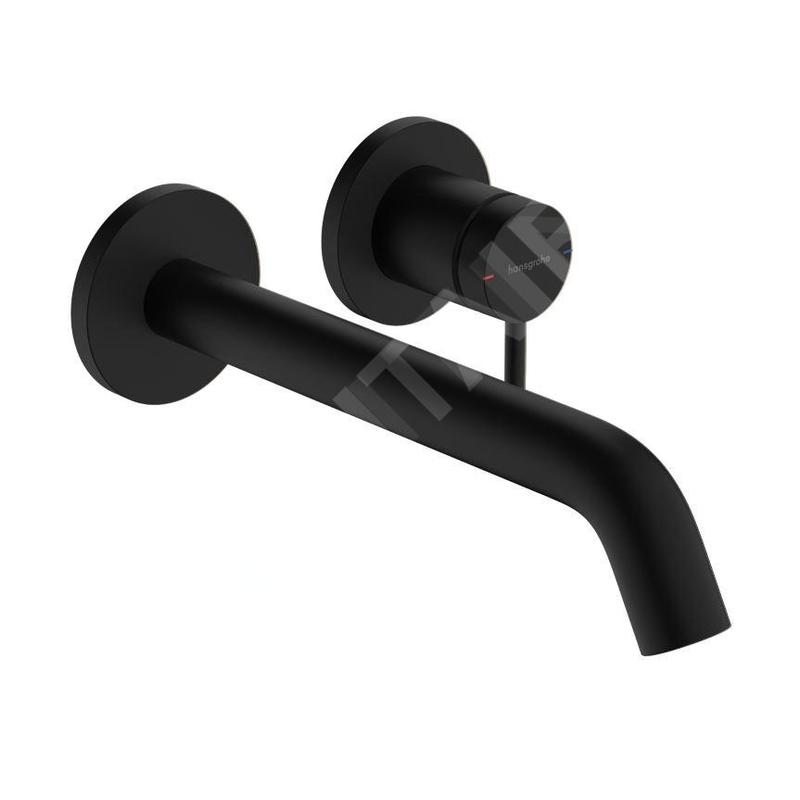 Hansgrohe Tecturis S - Mitigeur de lavabo encastré, avec vidage, installation à 2 trous, EcoSmart, noir mat 73351670