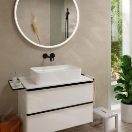 Hansgrohe Tecturis S - Mitigeur de lavabo encastré, avec vidage, installation à 2 trous, EcoSmart, noir mat 73351670