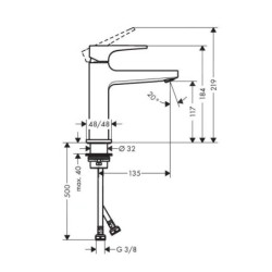 Hansgrohe Metropol - Mitigeur de lavabo avec garniture de vidage Push-Open, chrome 32507000