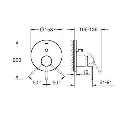 Grohe Essence - Mitigeur encastrable pour 2 sorties, chrome 24058001