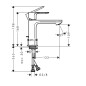 Hansgrohe Rebris S - Mitigeur de lavabo avec vidage, CoolStart, EcoSmart, chrome 72588000