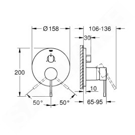 Grohe Essence - Mitigeur à encastrer pour 3 sorties, chrome 24092001