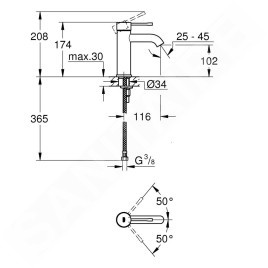 Grohe Essence - Mitigeur de lavabo S, Warm Sunset brossé 23590DL1