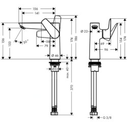 Hansgrohe Talis E - Mitigeur de lavabo 150, chrome 71755000