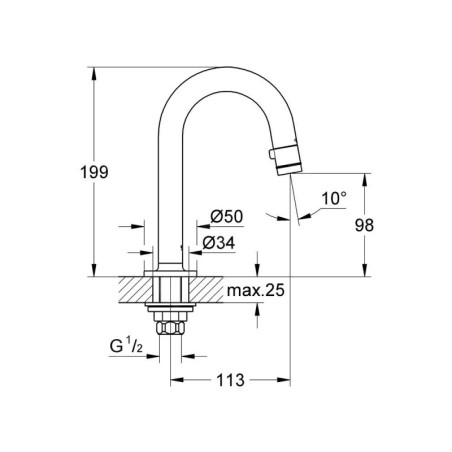 Grohe Universal - Robinet de lavabo, supersteel 20201DC0