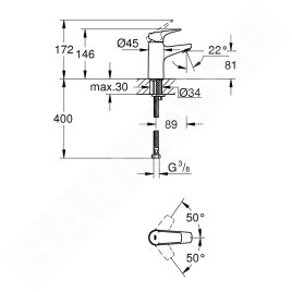 Grohe BauFlow - Mitigeur de lavabo, chrome 23752000