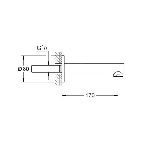 Grohe Concetto - Bec déverseur de baignoire, chrome 13280001