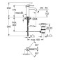 Grohe Essence - Mitigeur de lavabo avec garniture de vidage, graphite foncé brossé 23589AL1