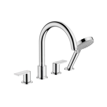 Hansgrohe Vernis Shape - Mitigeur sur le bord de baignoire, installation 4 trous, chrome 71459000