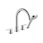 Hansgrohe Vernis Shape - Mitigeur sur le bord de baignoire, installation 4 trous, chrome 71459000