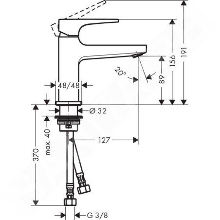 Hansgrohe Metropol - Mitigeur de lavabo avec garniture de vidage Push-Open, chrome 32500000