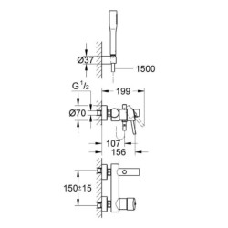 Grohe Concetto - Mitigeur de baignoire, chrome 32212001