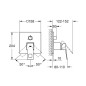 Grohe Eurocube - Mitigeur à encastrer pour 3 sorties, chrome 24094000