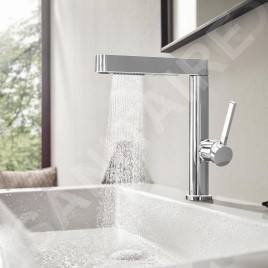 Hansgrohe Finoris - Mitigeur de lavabo 230, avec Push-Open et bec extractible, EcoSmart, chrome 76063000