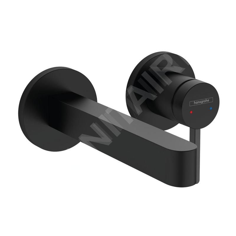 Hansgrohe Finoris - Mitigeur de lavabo encastré, installation 2 trous, EcoSmart, noir mat 76051670