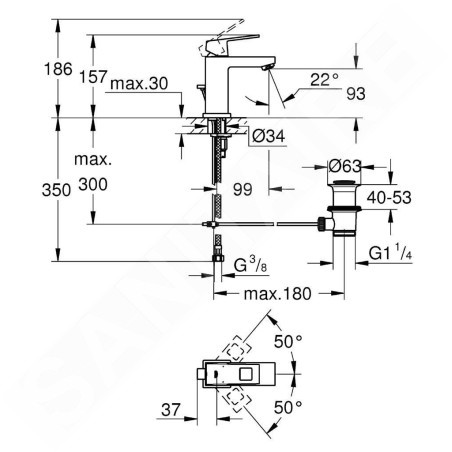 Grohe Eurocube - Mitigeur de lavabo, chrome 2312700E