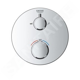 Grohe Grohtherm - Mitigeur thermostatique de baignoire encastré pour 2 sorties, chrome 24077000