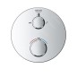 Grohe Grohtherm - Mitigeur thermostatique de baignoire encastré pour 2 sorties, chrome 24077000