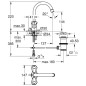 Grohe Costa L - Mitigeur de lavabo avec vidage, chrome 21375001