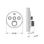 Grohe Grohtherm SmartControl - Mitigeur thermostatique encastré de douche, 3 sorties, Cool Sunrise brossé 29121GN0