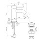 Ideal Standard CeraLine - Mitigeur de lavabo avec Click-Clack, noir BC822XG