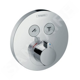 Hansgrohe Shower Select - Mitigeur thermostatique encastré pour 2 appareils, chrome 15743000