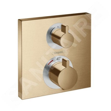 Hansgrohe Ecostat Square - Robinet thermostatique encastré avec 2 fonctions, bronze brossé 15714140